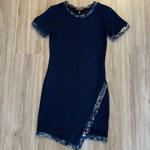 Blue short sleeve dress